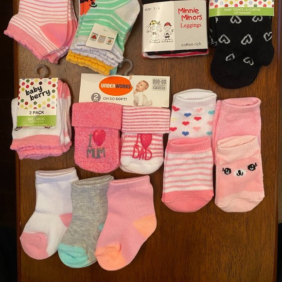 Baby Girl 0-12 Months Socks Bundles - Picture 2 of 4